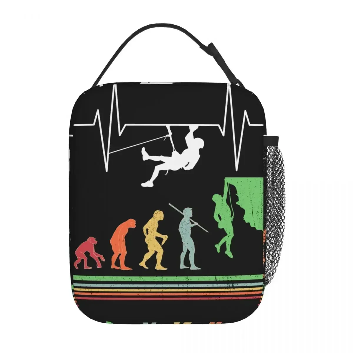 Rock Climbing Heartbeat Thermal Insulated Lunch Bag School Rock Climbers Portable Bag for Lunch Thermal Cooler Lunch Box