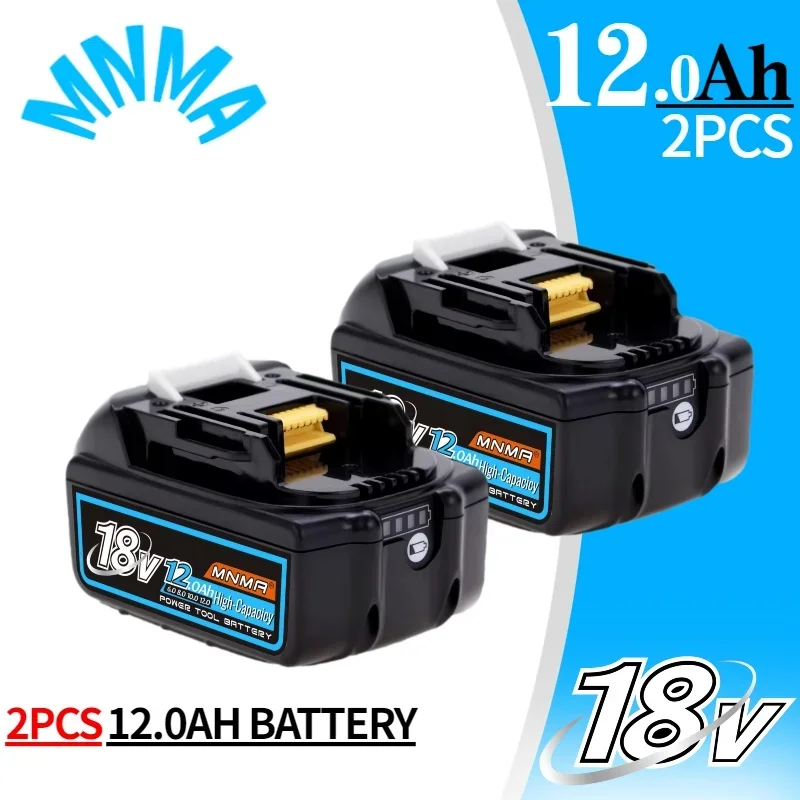 

For Makita BL1830 Battery 3A Charger 18V 12000mAh Replacement Battery For BL1860 BL1850 BL1840B 12.0Ah Tool Rechargable Battery