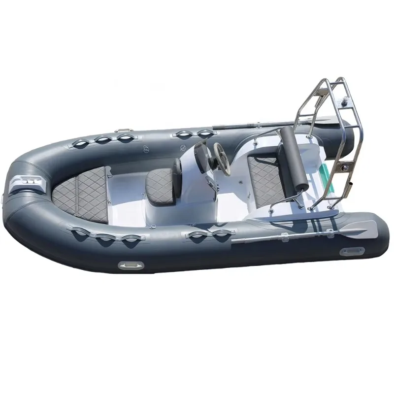 9ft RIB300 Fiberglass Rigid Inflatable Boat PVC Dinghy Light Weight Durable Eco-Friendly Stable Drifting Water Activities