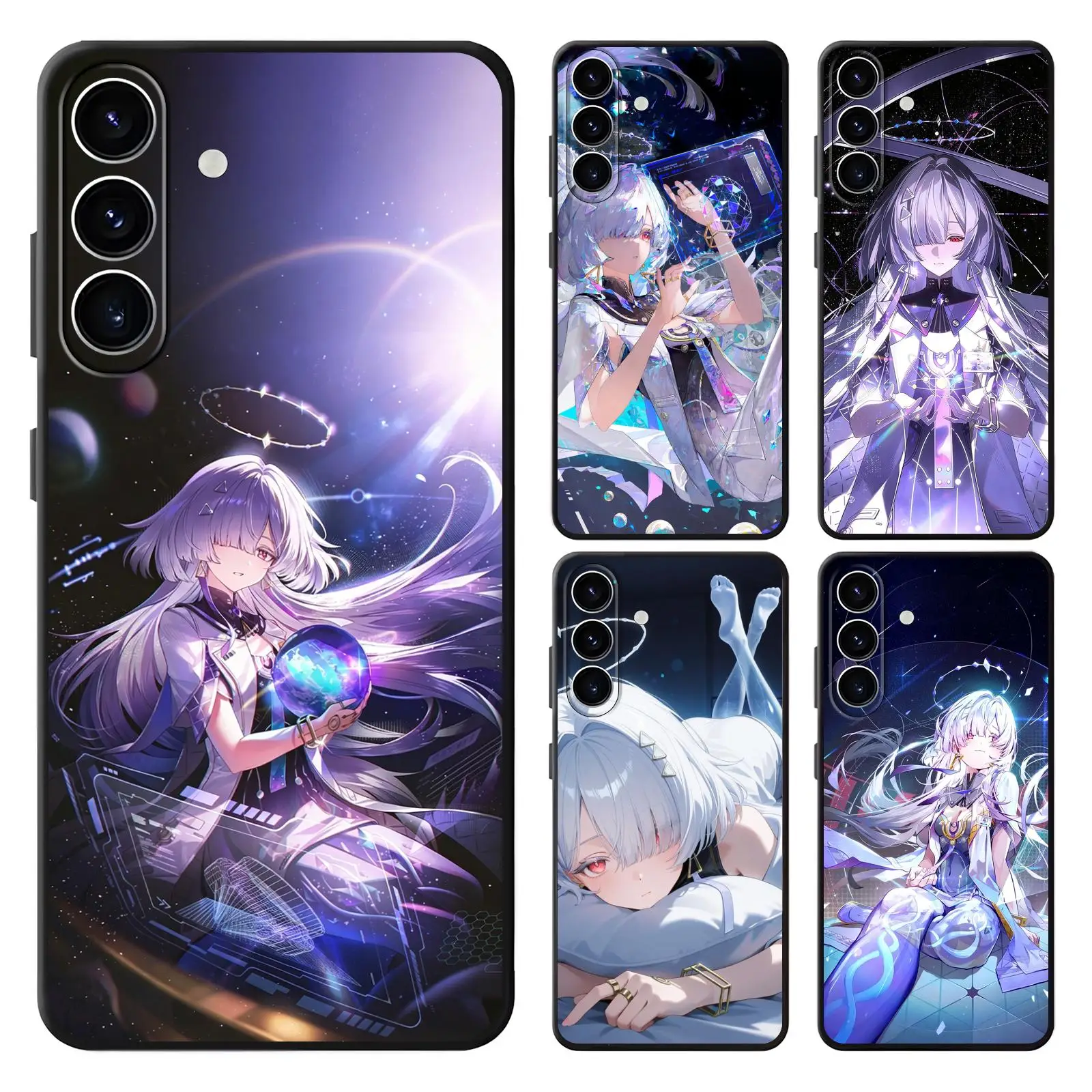 Phone Case For Samsung A57 A56 A37 A27 A17 A36 A26 A55 A35 Anti-Drop Soft Black Case Wuthering Waves MORNYE