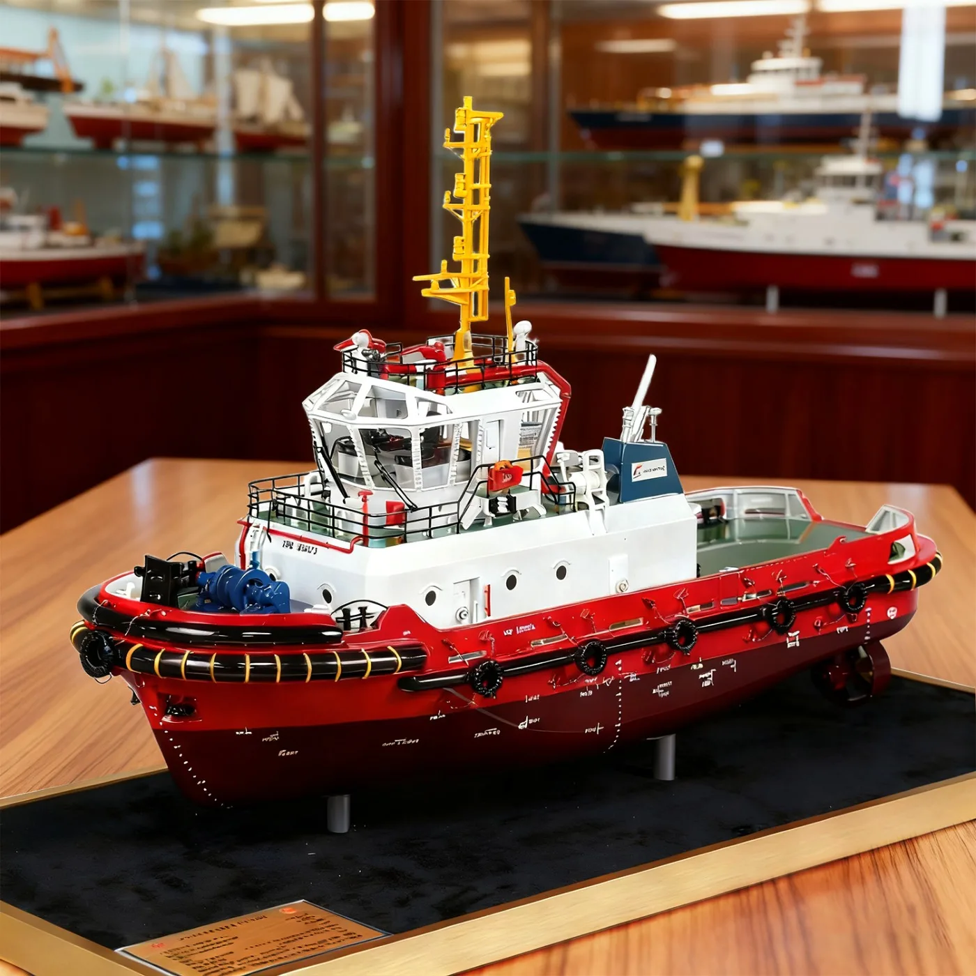 

75 см имитация фило Port Tugboat статическая модель ручной работы и тщательно изготовленная модель кораблей RTR корабль игрушка подарок орнамент