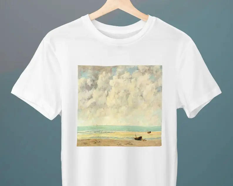 The Calm Sea, Gustabe Courbet, Unisex T-Shirt, Art T-Shirt, Fine Art, Sea Tee, Gift for Her, Gift for Him,