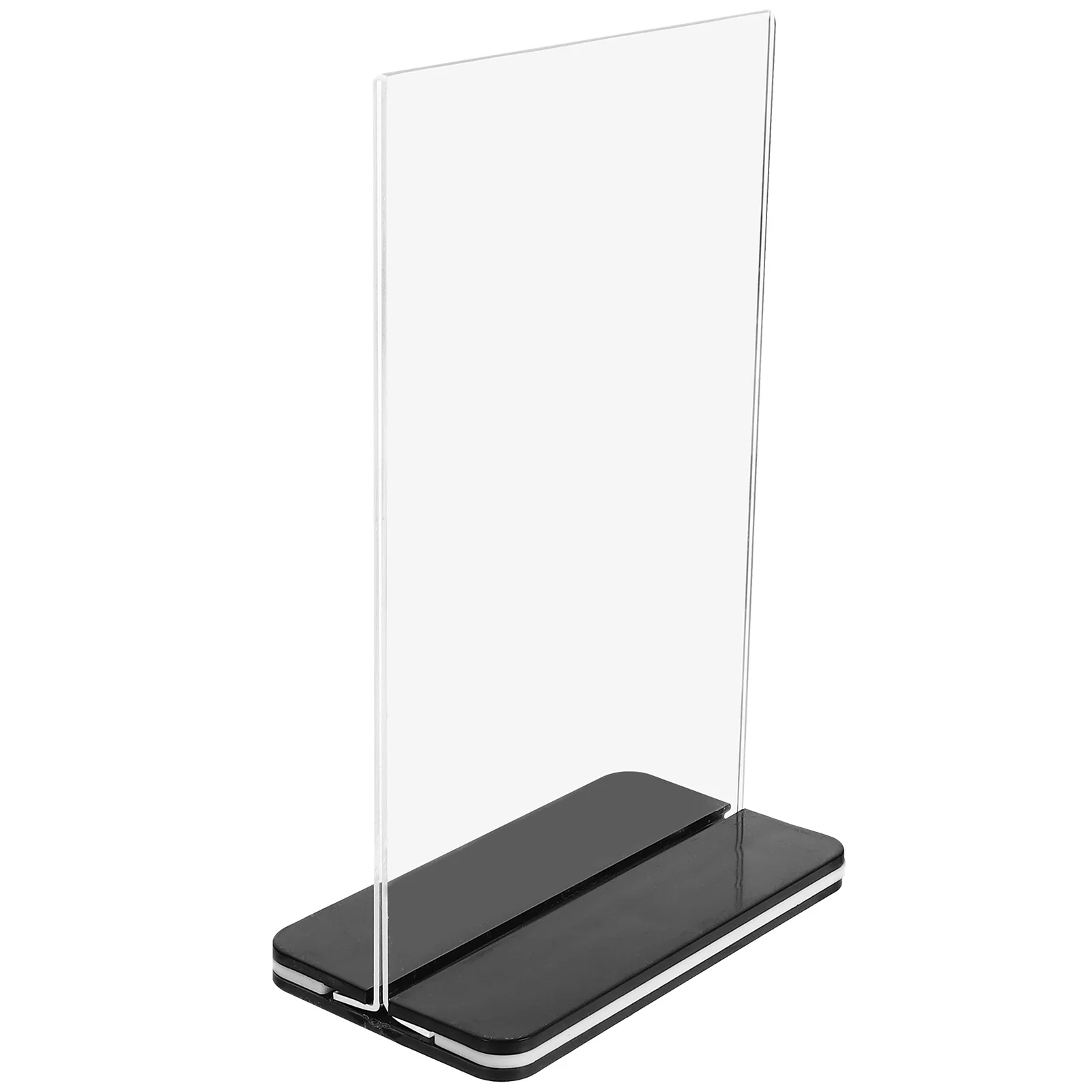Display Board Dresser Stands Labels Acrylic for Paper Table Top Sign Holder Double Sided
