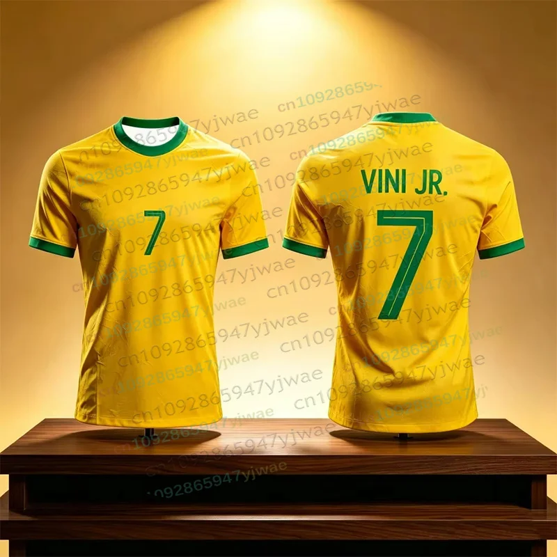 Neymar & VINI JR 3D Printed Football Jersey For Men Women Summer Fashion Sports Quick-dry Breathable Shorts Sleeve Soccer Tees view 5