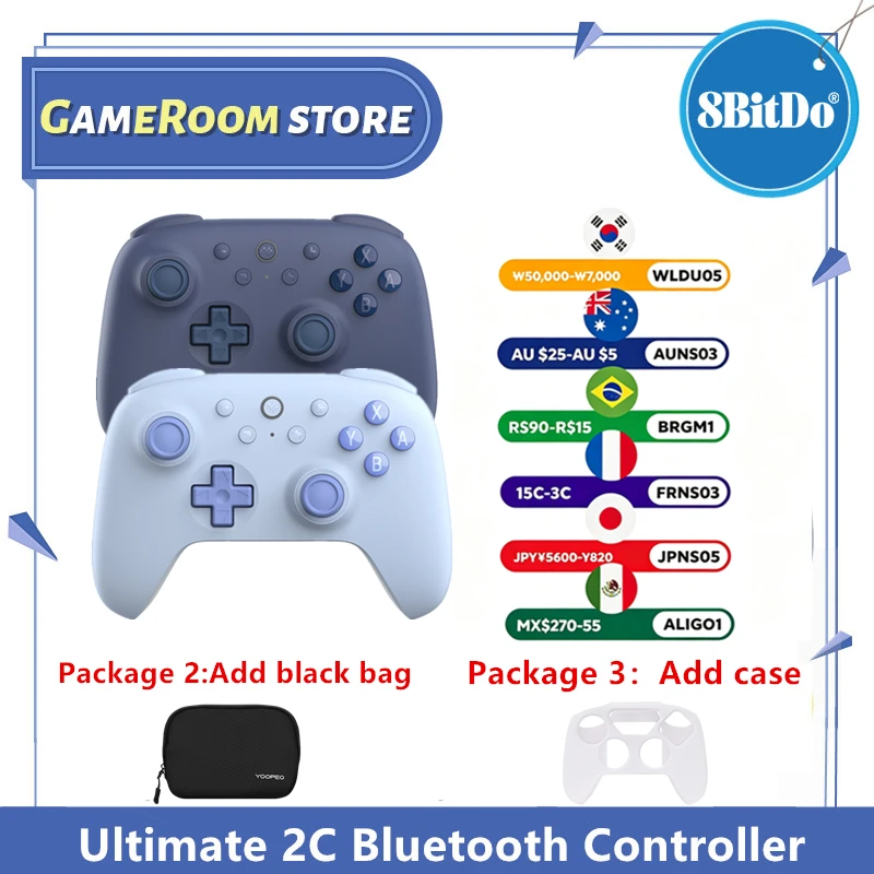 8BitDo Ultimate 2C Bluetooth-Controller für Switch 2 Wireless Gamepad mit Hall-Effekt Joystock für Nintendo Switch, OLED-Konsole