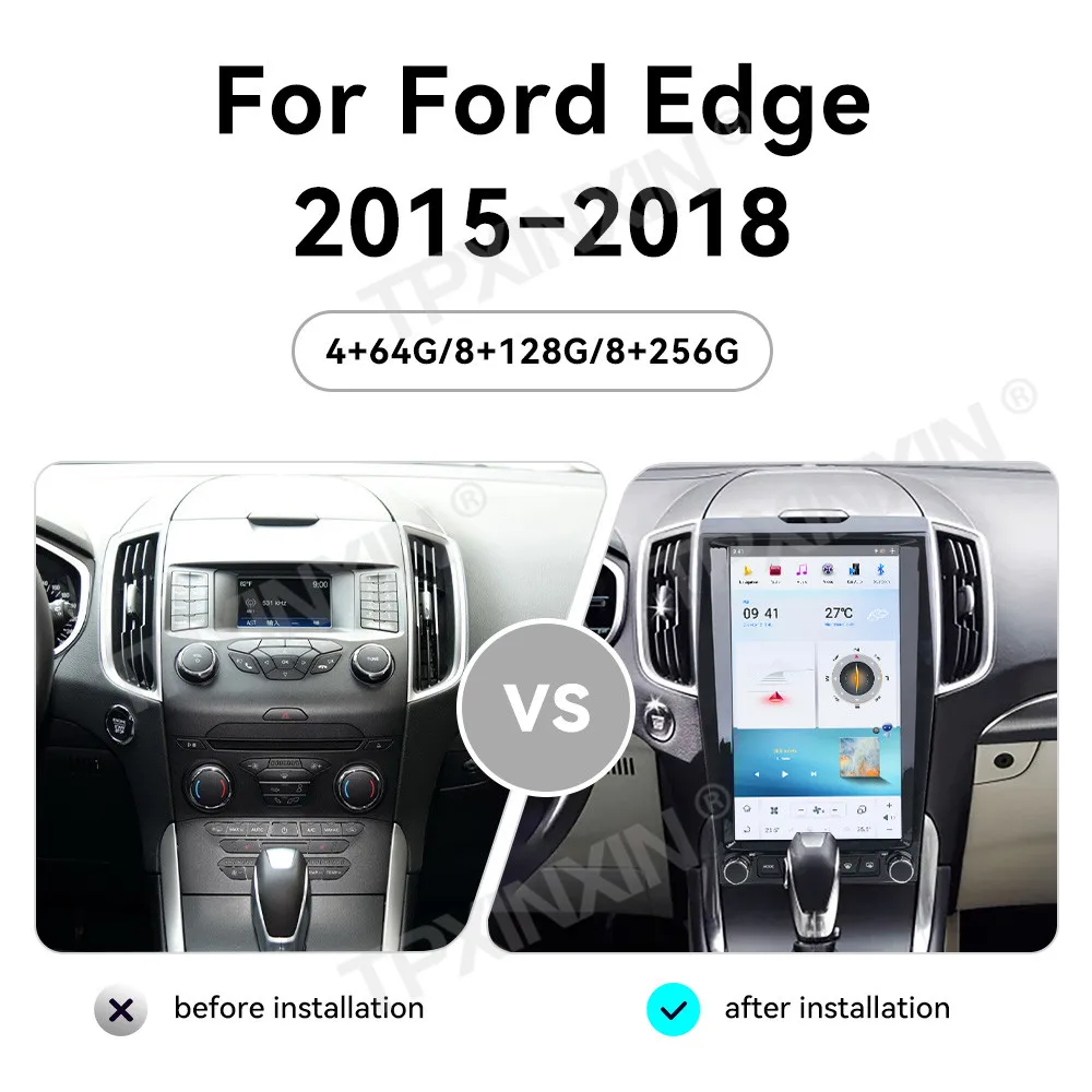 For Ford Edge S-max MK2 2015 - 2018 Android Car Radio Multimedia Video Player Wireless Carplay Autoradio Stereo GPS Navi Head