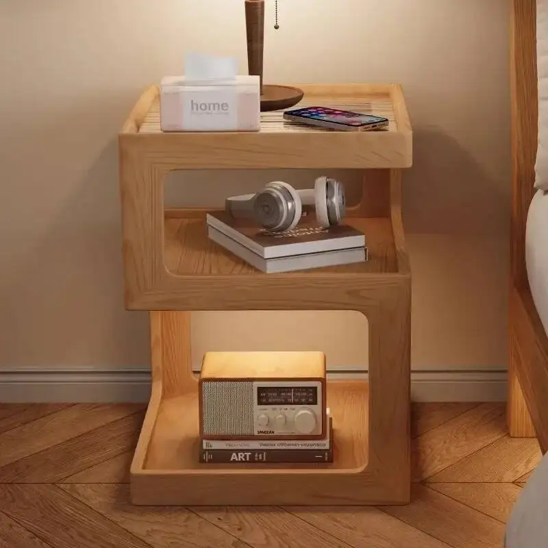 

Wood End Bed Side Bedside Tables Table Room Nightstands Night Storage Cabinet Bookcase Mesita De Noche Bedrooms Furniture