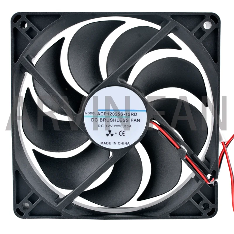 

ACP12025S 12cm 120mm Fan 120x120x25mm DC12V 0.30A 2000rpm High Speed Cooling Fan For Chassis Power Supply