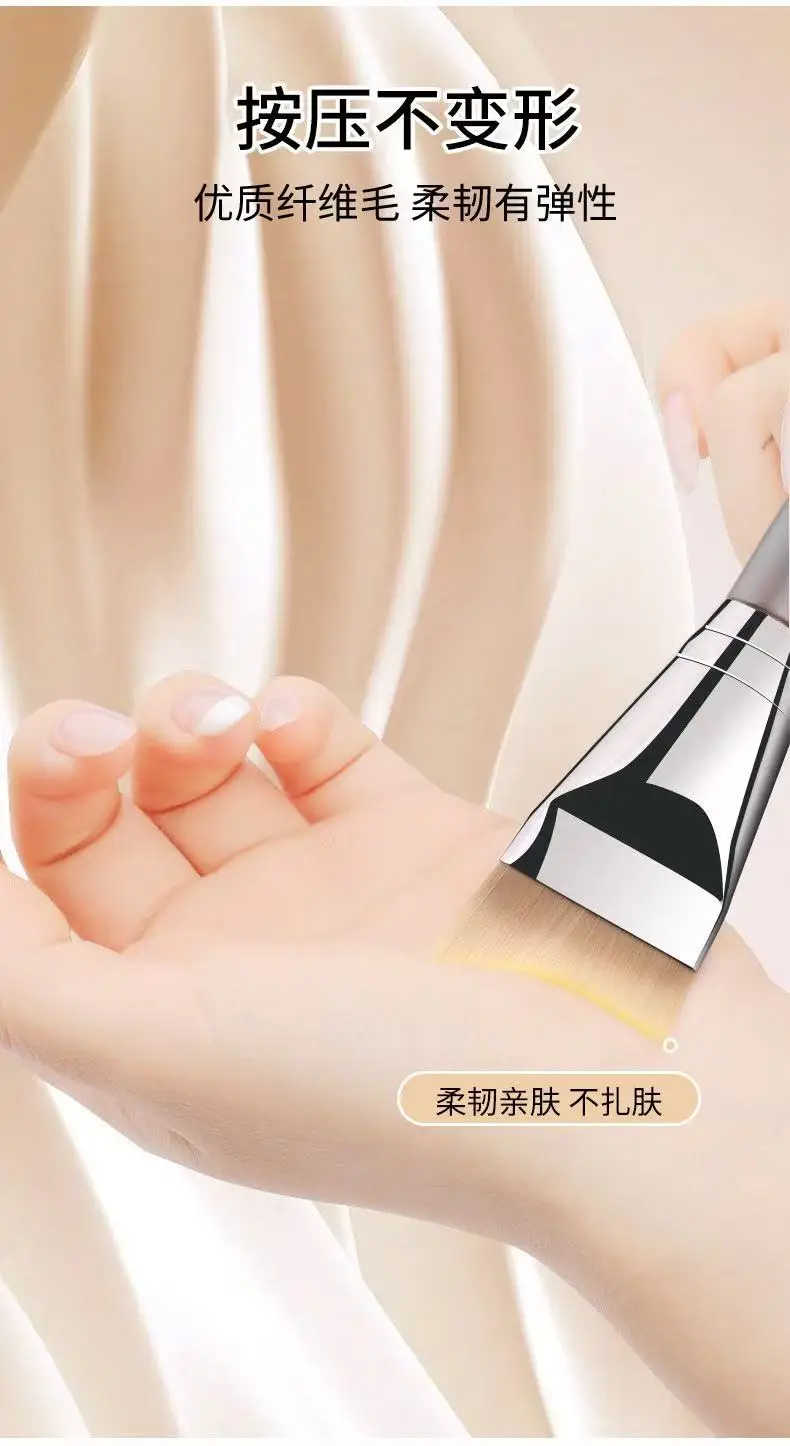 Pennello per fondotinta angolato a testa piatta M29 a forma di mezzaluna per una copertura perfetta, adatto per fondotinta liquido