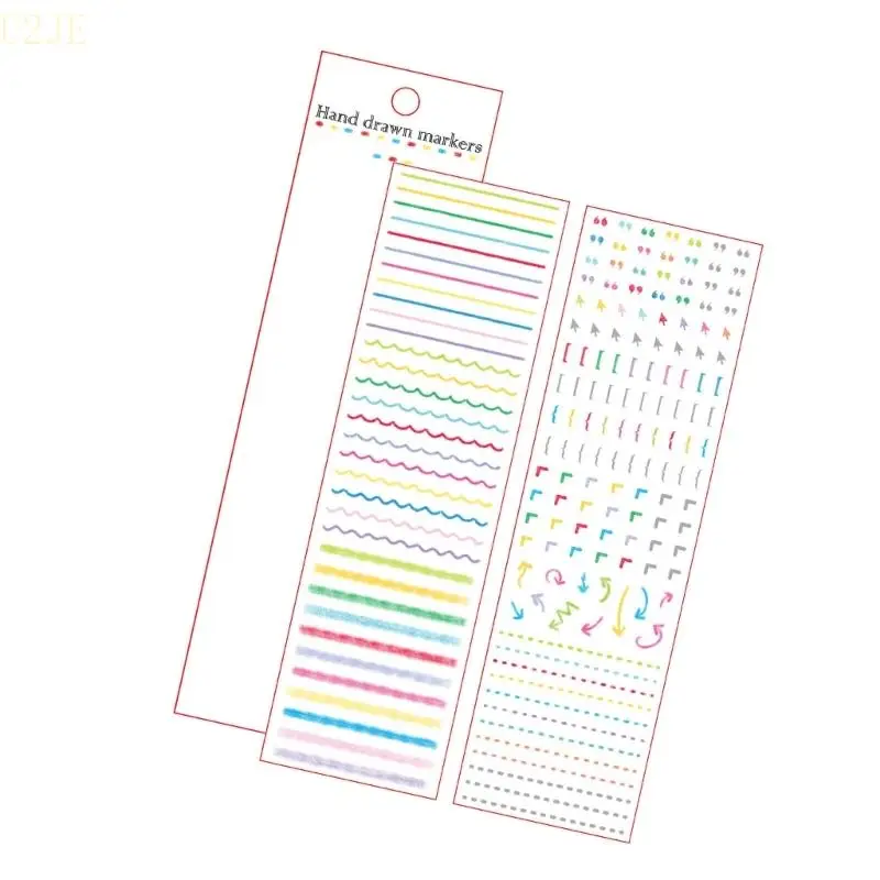 U2JE Colorful Die Cut PET Tape Pre-cut Matte Finish PET Sticker For Notebook Journal