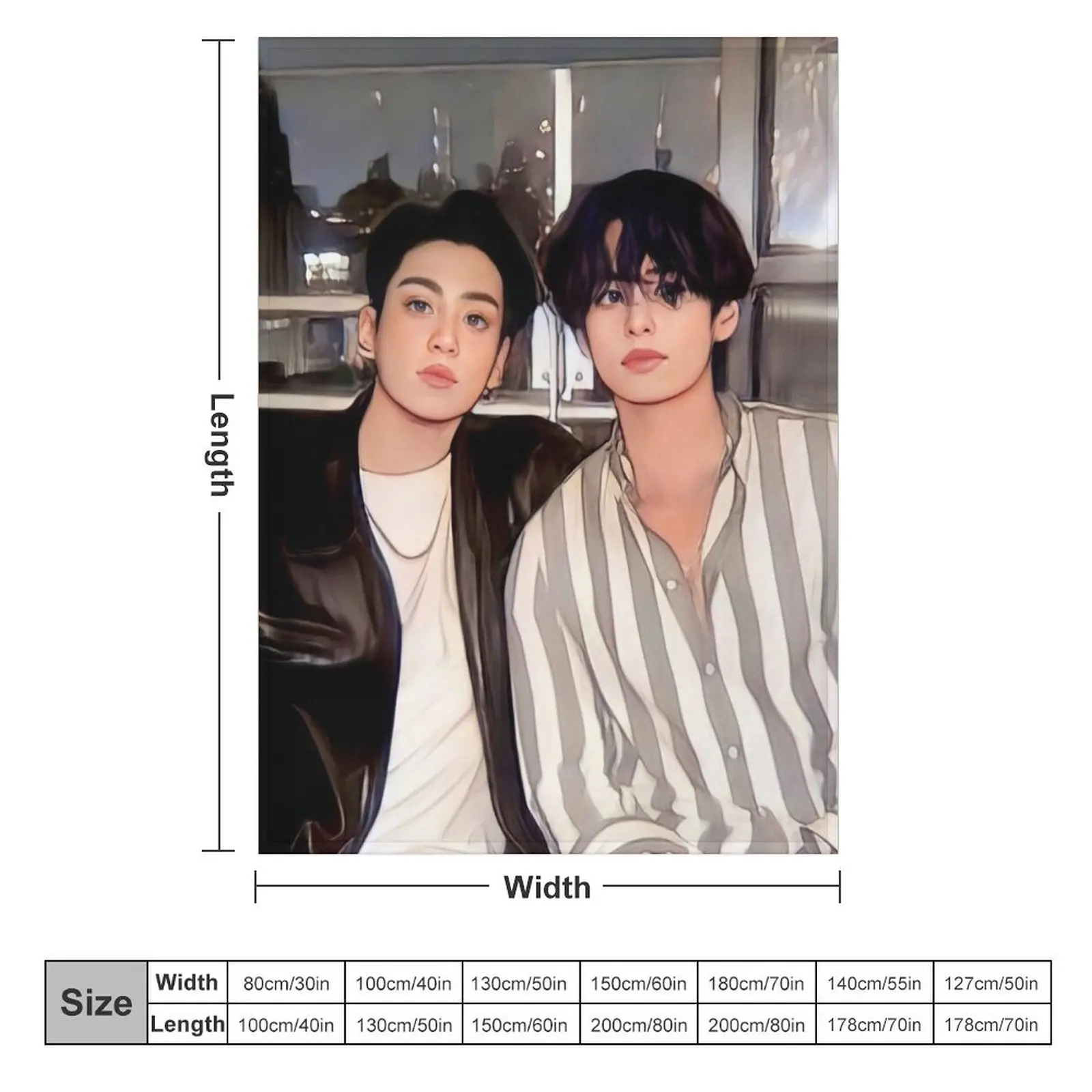 Taekook Throw Blanket Luxury For Decorative Sofa Camping Shaggy Blankets