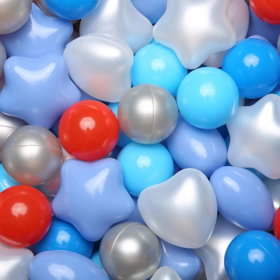 Palline Star Ball per bambini piccoli - Palline di plastica a forma di grandi dimensioni per palline per bambini, tenda da gioco, piscina per bambini, giochi d'acqua, 100 pezzi