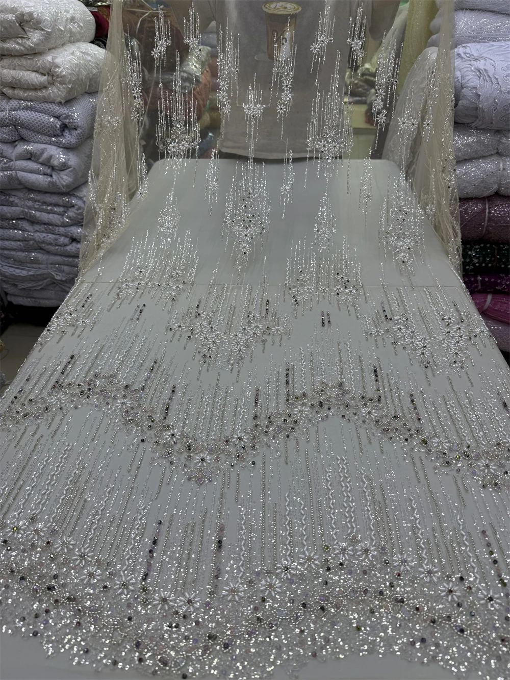 Nigerian Tulle Lace Fabric for Sewing, Wedding Dress, Chiffon Party Guipure, High Quality, Net Cloth, 5Yard, 2024 jy386