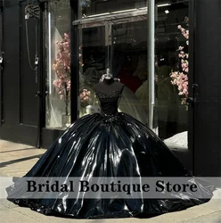 New Arrival Black Vestidos De 15 Quinceañera Sweetheart Beads Quinceanera Dress Sweet 16 Gowns Ball Gown Customized