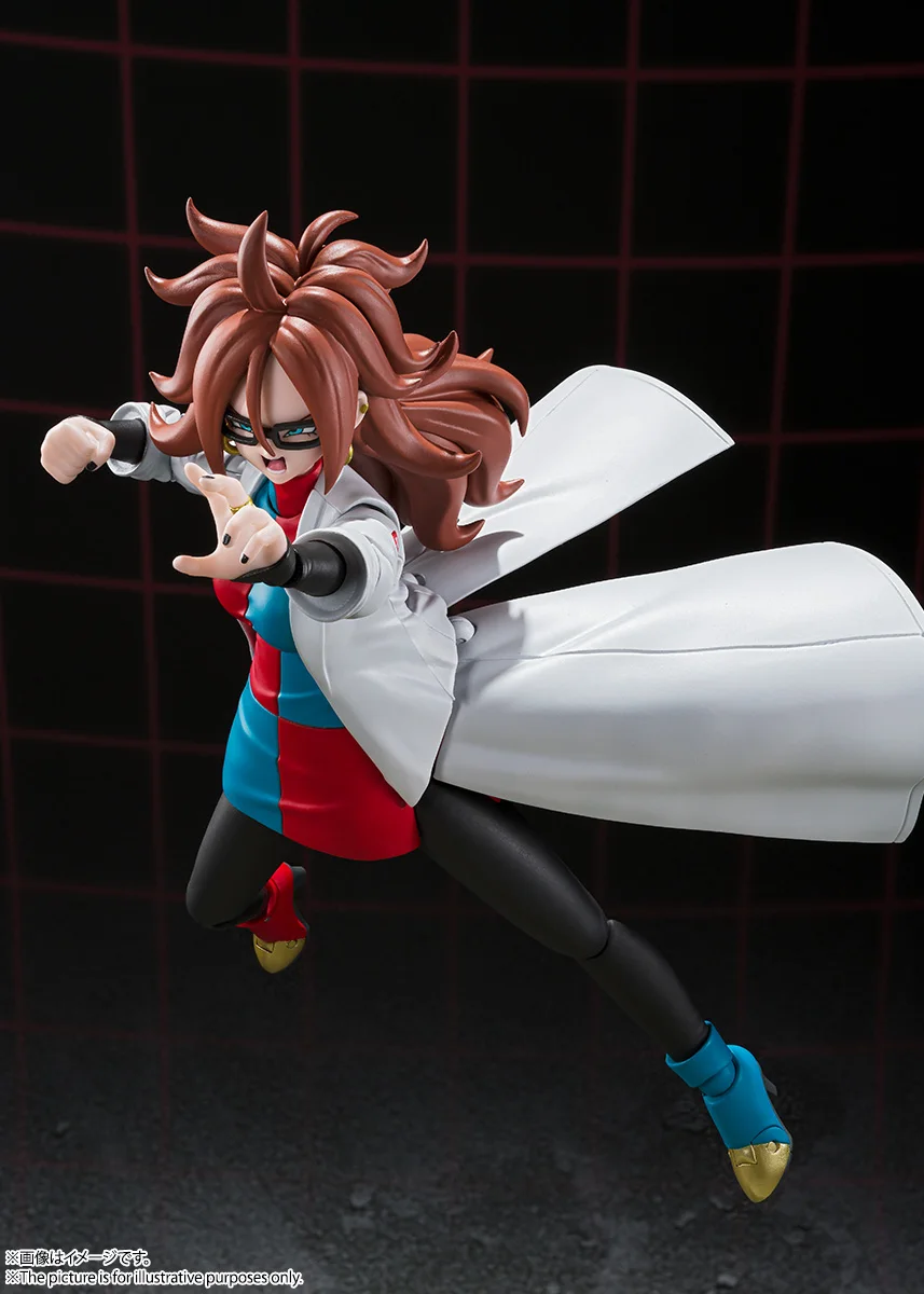 In Stock Original Brand New Dragon Ball S.H.Figuarts Shf Android 21 Action Figures Lab Coat Anime Model Toys Collectiable view 5