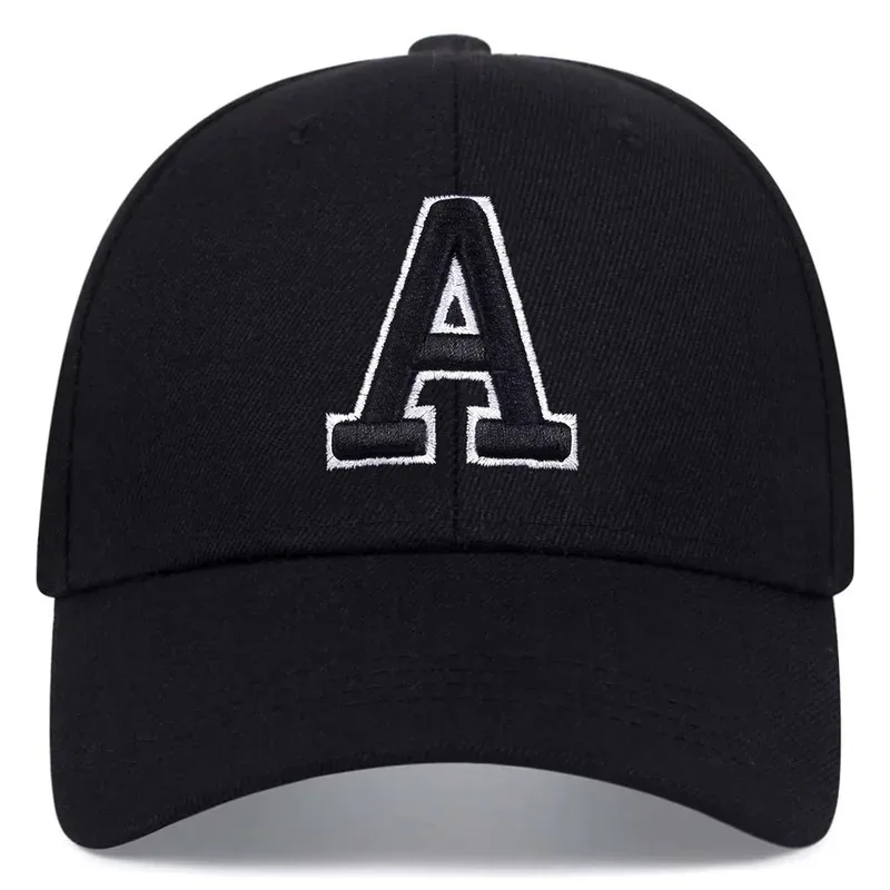 Unisex Simple Letter A Embroidery Baseball Caps Spring and Autumn Outdoor Adjustable Casual Hat Sunscreen Hat