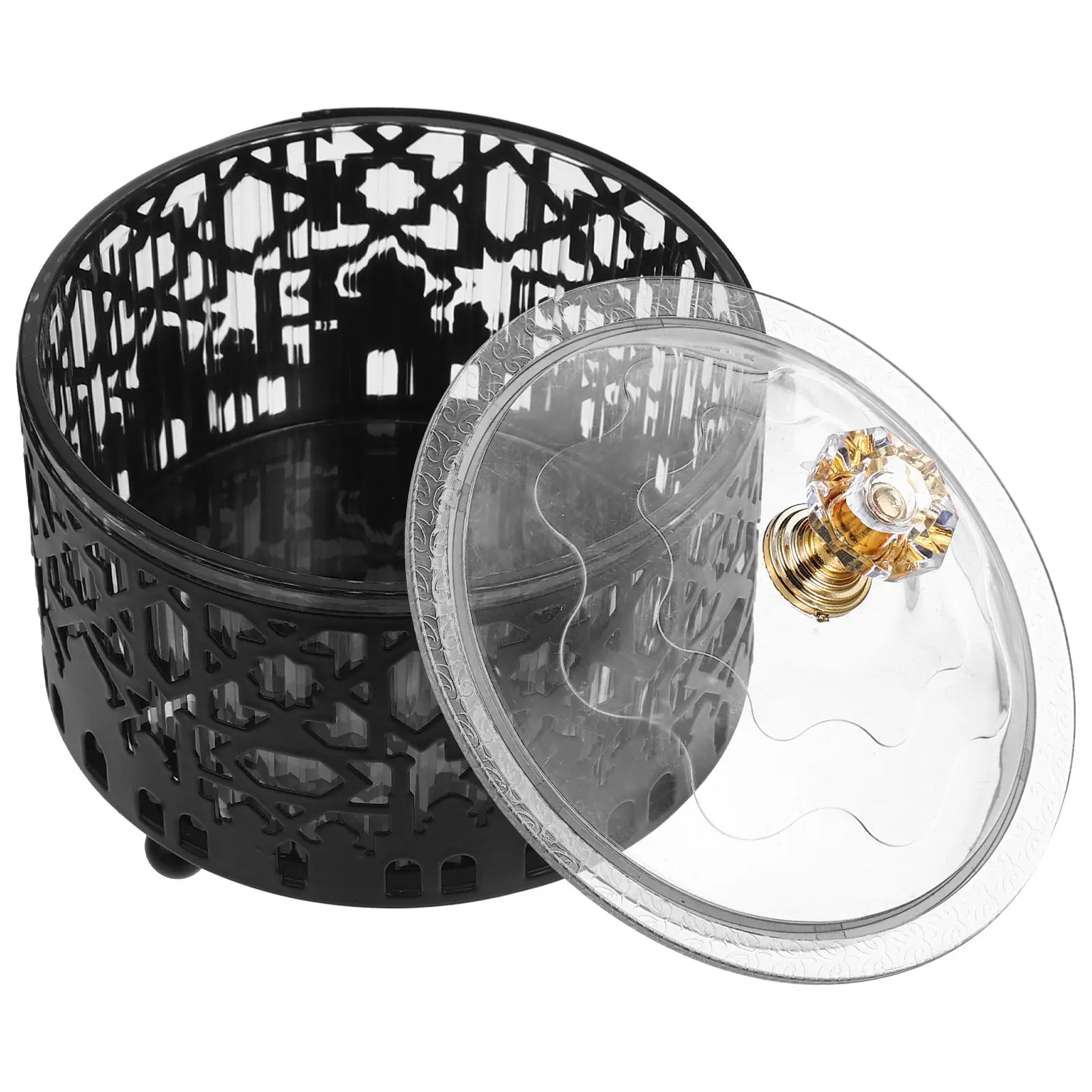 

Candy Dish Snacks Box Metal Eid al Adjha Dessert Serving Container Black Barware Set Party nament