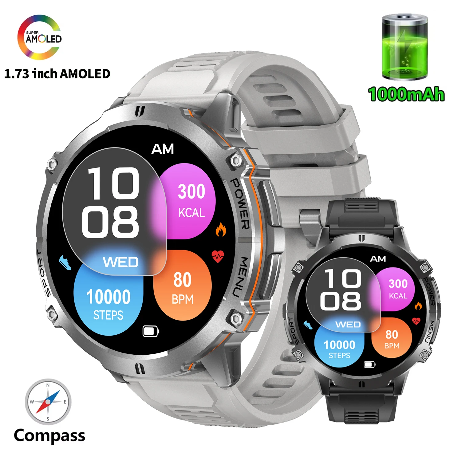 

Умные часы X3 с GPS, двойным диапазоном частот, Chat GPT, компасом, альтиметром, барометрическим датчиком, Bluetooth-звонками, водонепроницаемостью 1ATM, для активного отдыха и спорта