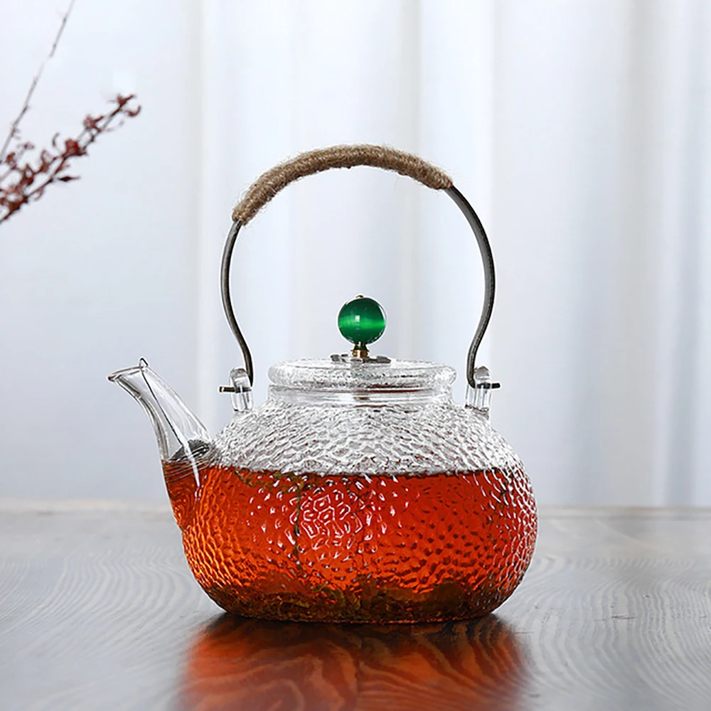 

Heat resistant glass Tea Pots 700ml senior Kettle with Metal Handle Can Be Used Electric Ceramic Stove Boiling Flower Tea Pot