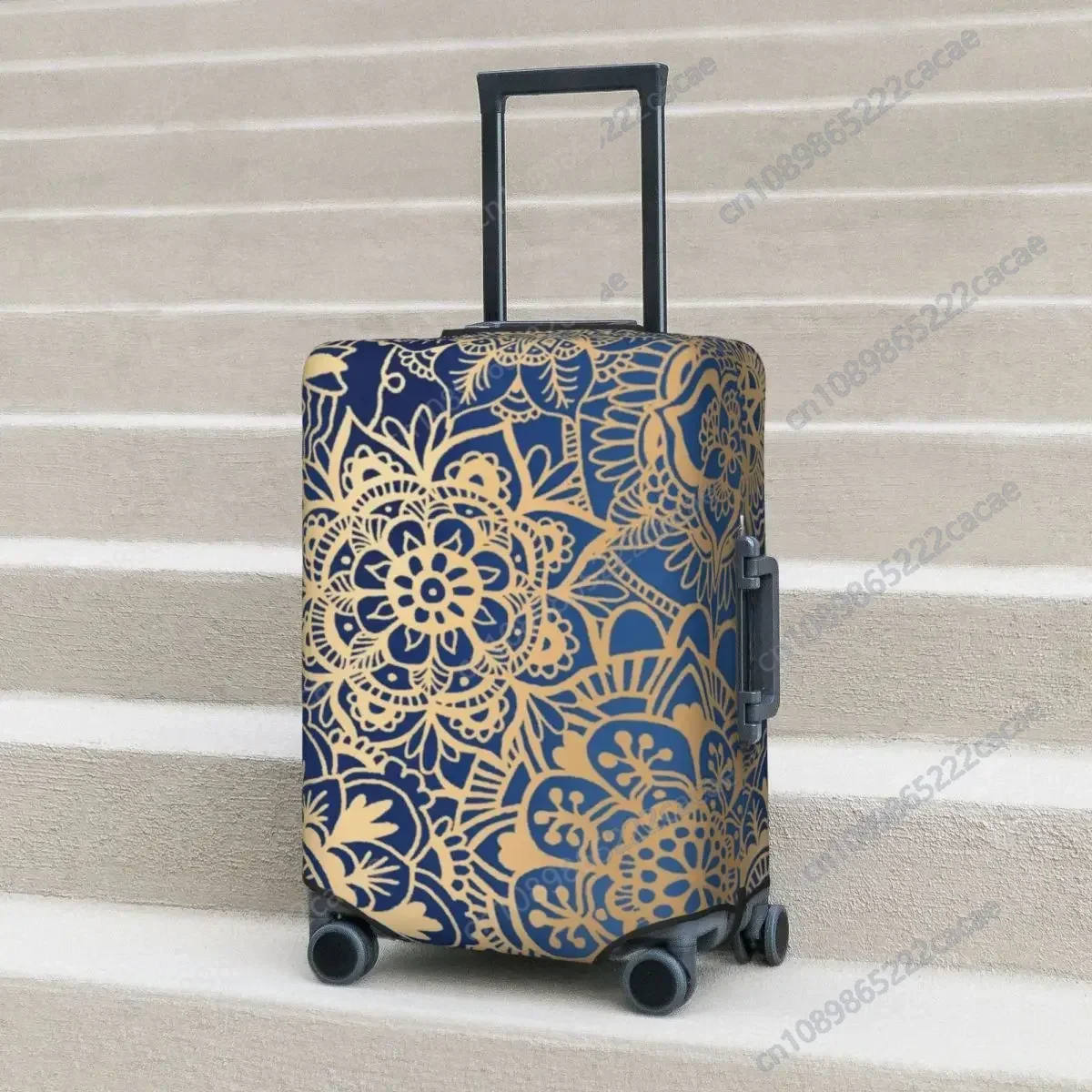 

Mandala Suitcase Cover Floral Mystery Cruise Trip Flight Fun Luggage Supplies Protection