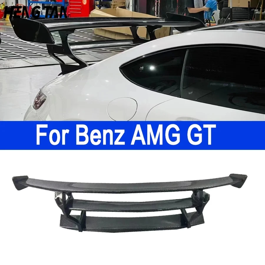 

For Mercedes Benz AMG GT GTS Carbon Fiber Tail fins Rear Trunk Spoiler Guide Wing Rear Wing Car Trunk Diverter upgrade body kit