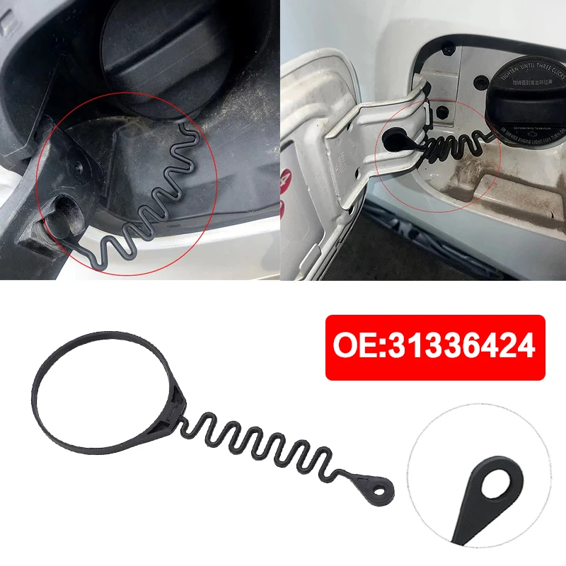 Car Diesel Petrol Fuel Tank Gas Cap Filler Rope Cable for Volvo S60 V60 V70 S80 XC60 XC70 XC90 XC T5 C30 C70 31261716 31336424