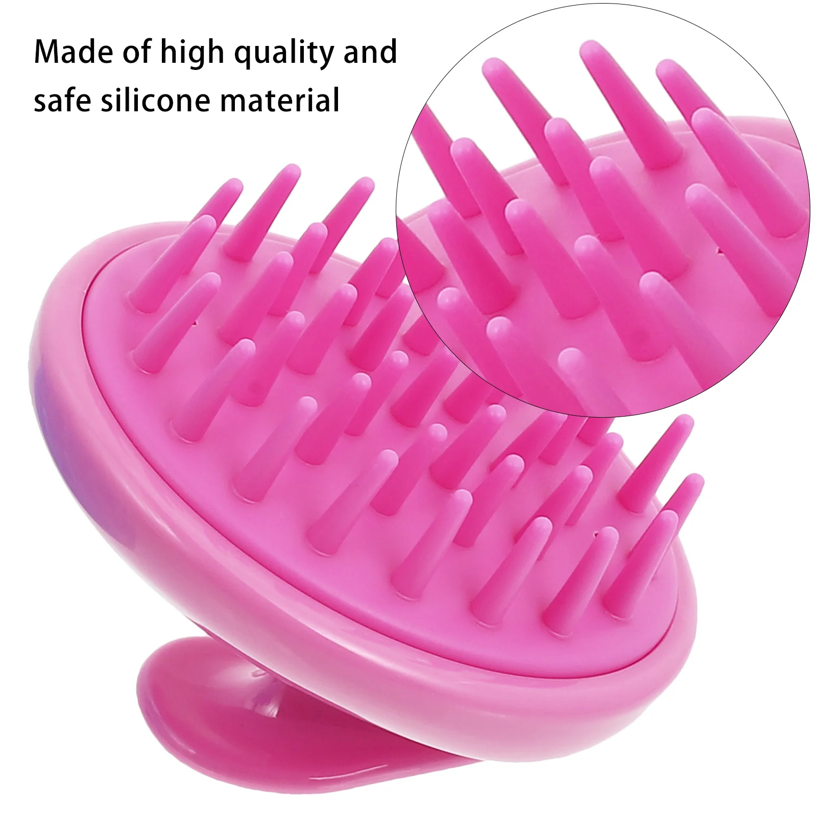 BUTIFULSIC 5pcs Silicone Body Scrubber Brush Scalp Comb for Skin Cleansing Hair Care Shower Tool