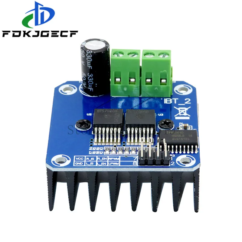 Double BTS7960 43A H-bridge High-power Motor Driver module diy smart car Current diagnostic
