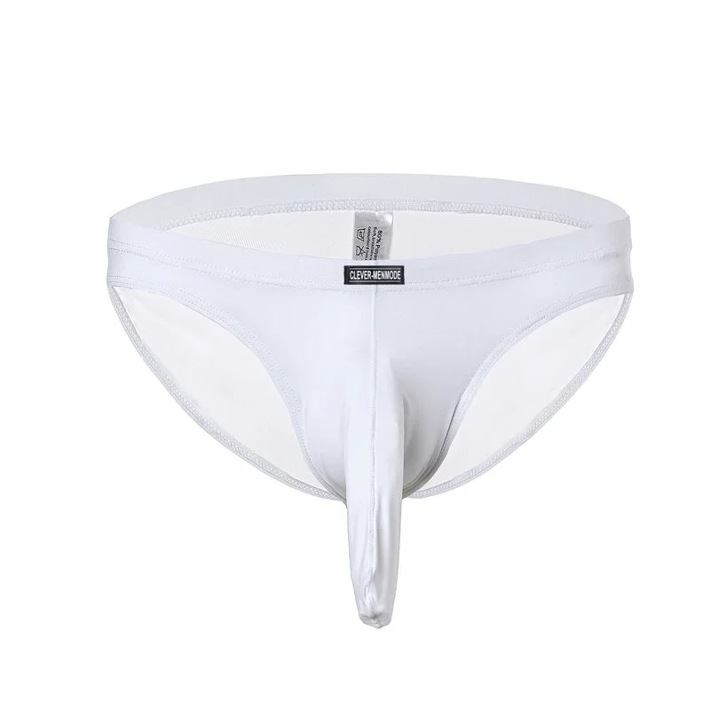 

Briefs Men Smooth Ice Silk Solid Bullets Separation Underwear Elephant Nose Pouch Seamless Breathable Thin Underpants
