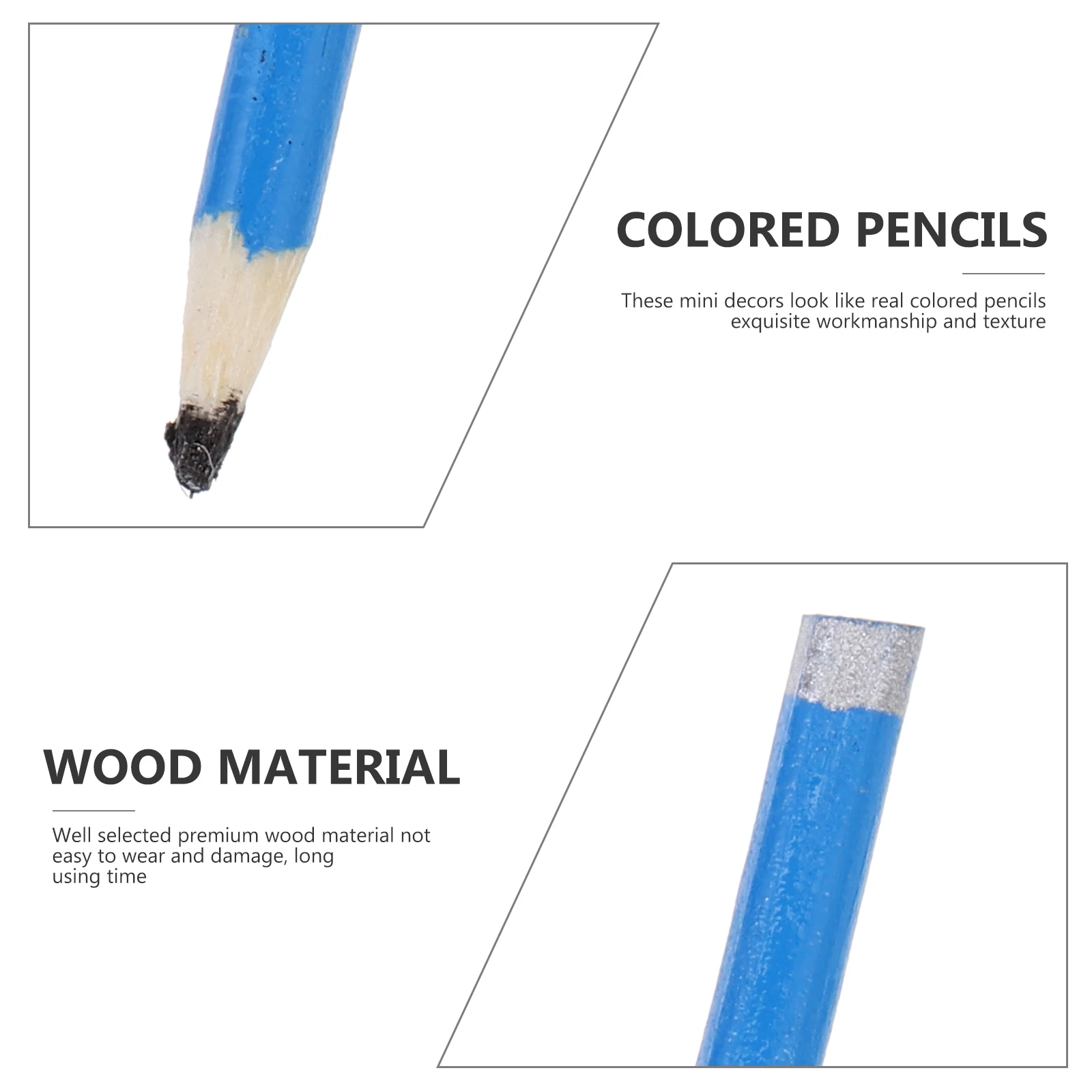 

8 PCS Colored Pencil Ornaments Mini Decoration Miniature Models Decorations Decorate Coloring Pencils