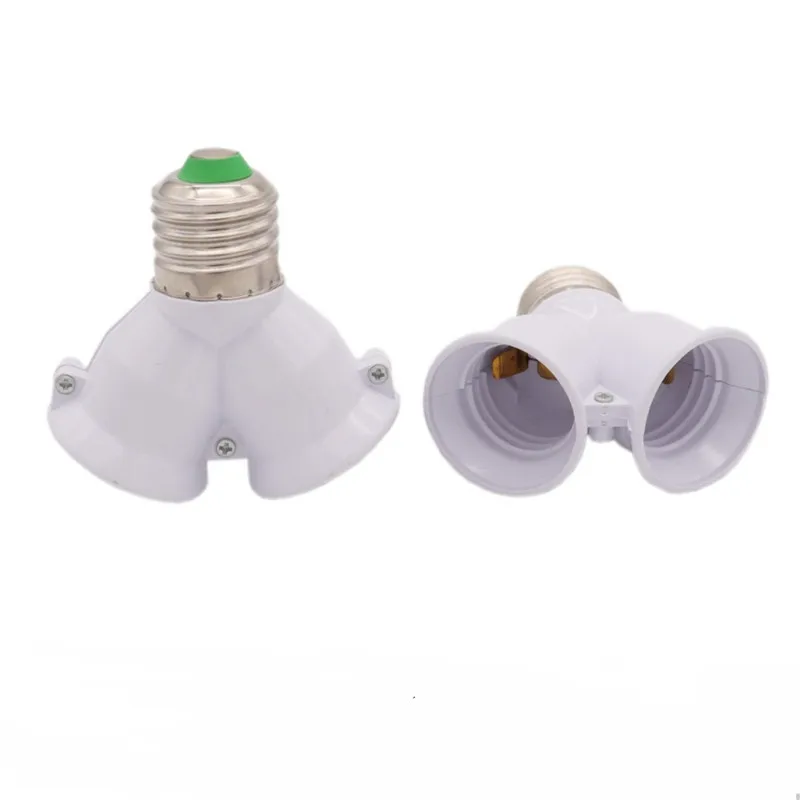 2022 NEW 2 in 1 E27 Lamp Holder e27 Bulb Holder Lamp Socket Splitter Adapter Light Base for LED Bulb