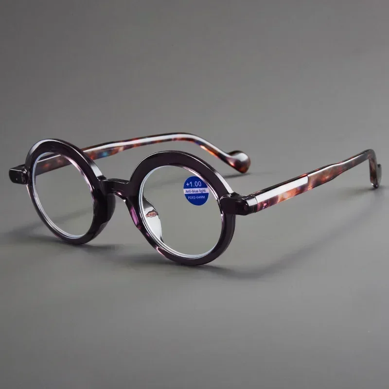 Lunettes de lecture rondes Vintage pour femmes et hommes, Anti-lumière bleue, presbytie, dioptries + 1.0 à + 4.0