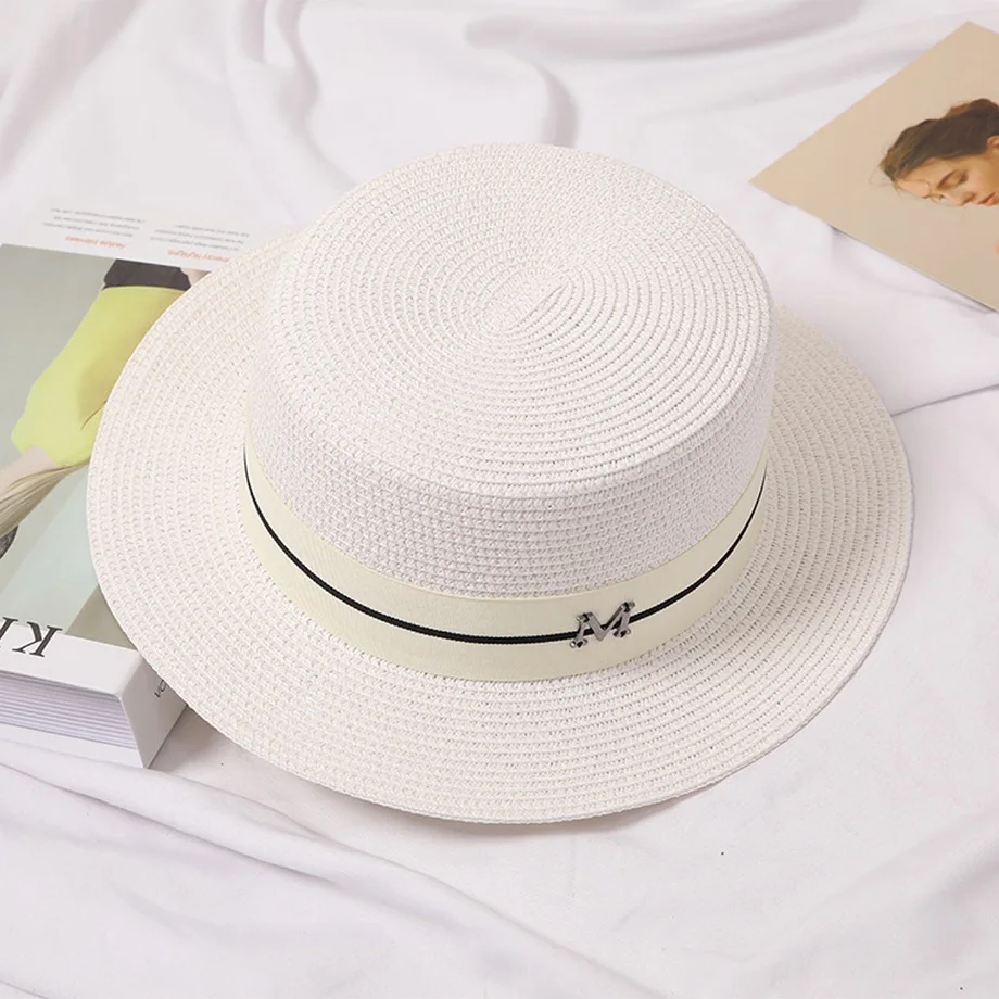 New Summer Straw Hats Woman Panama Travel Beach Sun Hat Women Elegant Luxury Jazz Hat