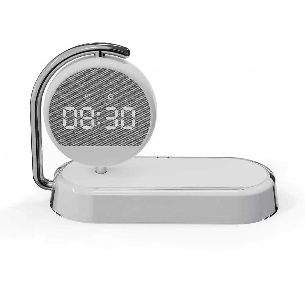 Multifunctional Charger 15W Wireless Fast Charging Clock Alarm Clock Night Light 4-In-1