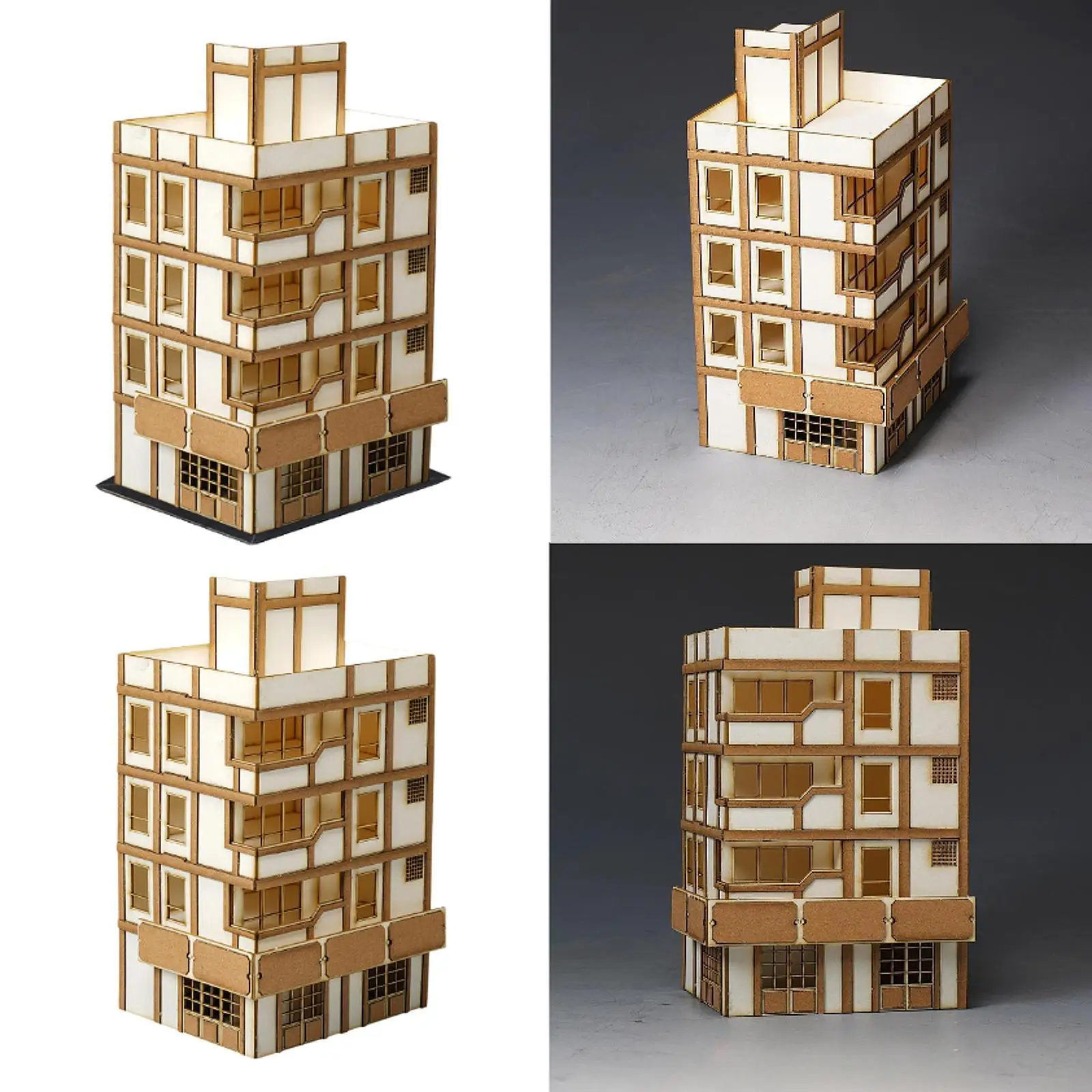 Zestawy modeli budynków w skali 1:144, sceneria, DIY, malowanie, diorama, model do samodzielnego montażu