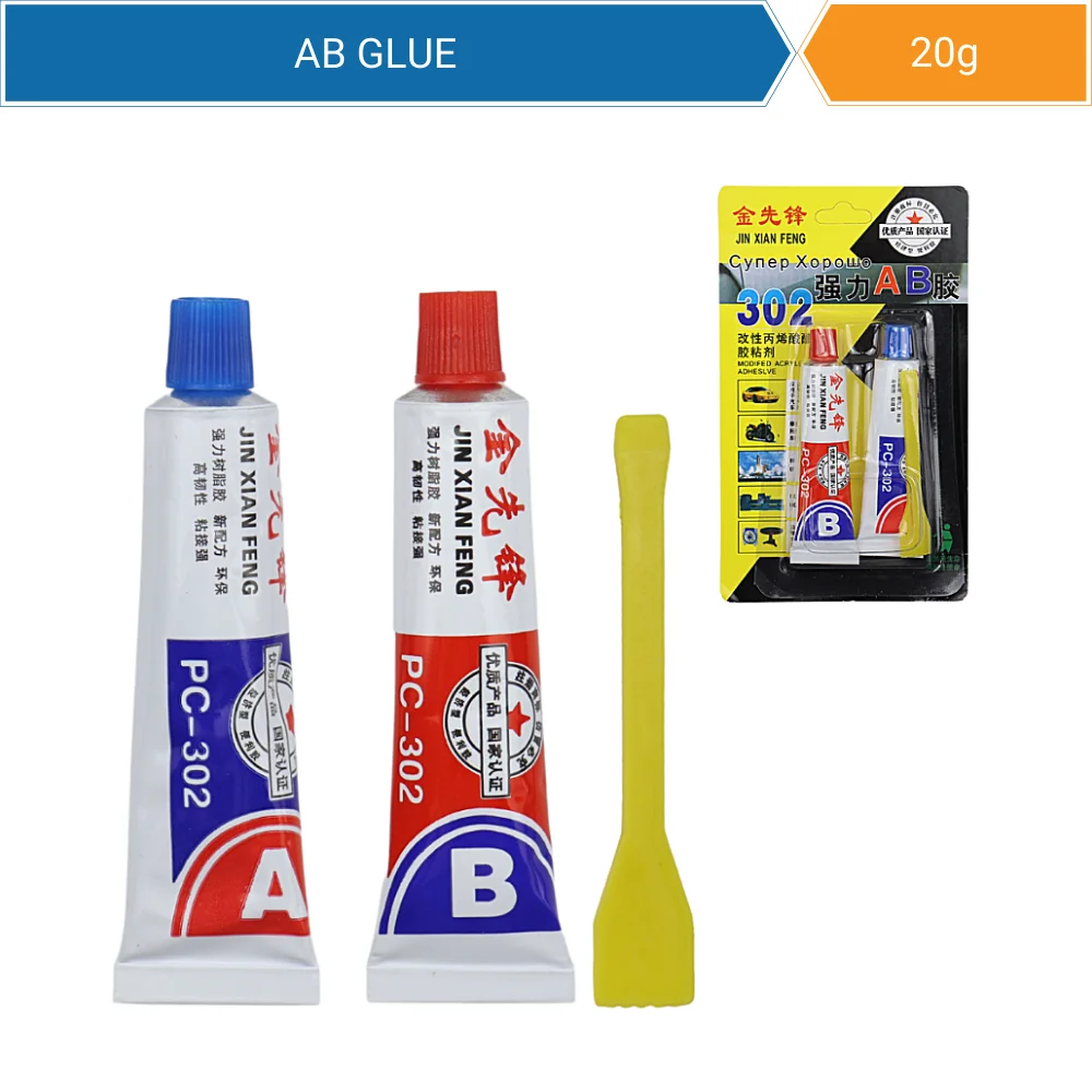 Free Shipping 20g AB Glue Multi-purpose Strong Adhesive A B Epoxy Resin Glue for Plastic Metal Ceramic Iron Aluminum Wood Cerami