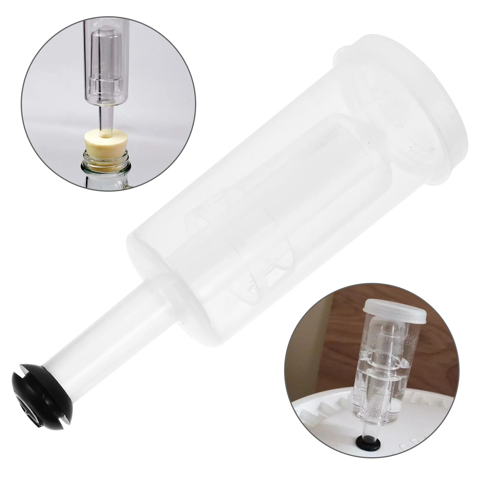 

1Set Brew One-Way Valves 3-Piece Air Locks and Silicone Stoppers for Wine Beer Fermentation Kit Accessories 3-Piece Air Locks