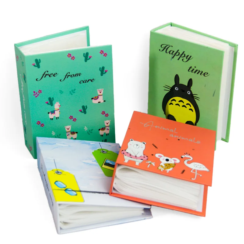 Ein einfaches, modernes Cartoon-Fotoalbum mit 6 Zoll und 100 Kartenfächern, Geschenk für Kinder und Familienspeicheraufbewahrung