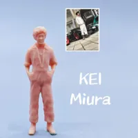 1/64 Figurines Scale Model Resin Rocket Rabbit Miura Qing Uncolored Miniatures Diorama Hand-painted C128