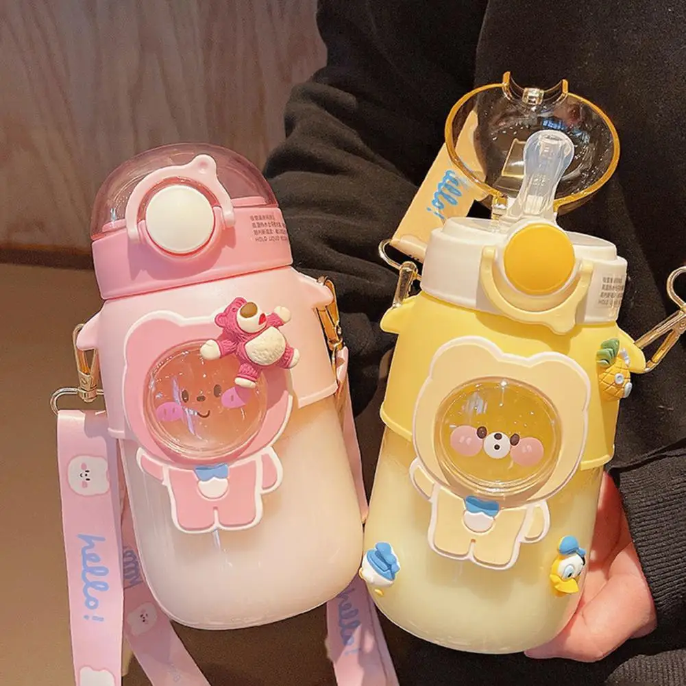 720Ml Water Bottle Adorable Large Capacity Creative Cute Bear Shape Water Bottle Kawaii Girls Wear-resistance Water Bottle