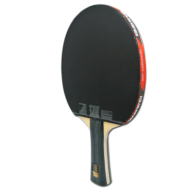 SANWEI  8 star T5000 Carbon Fiber  Professional  Table Tennis Racket/ ping pong Racket send cover case