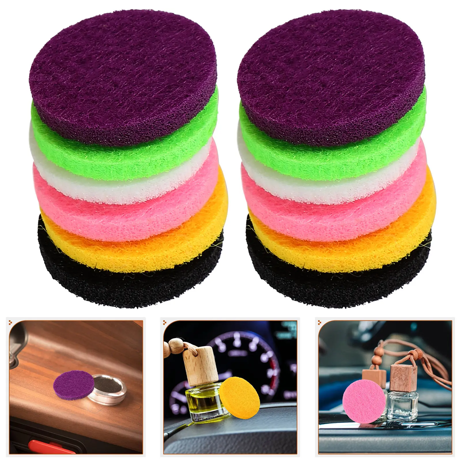 

12Pcs Aromatherapy Diffuser Pads Cotton Wick Refills for Reed Diffusers Air Freshener Home Decor Scent Diffusion Replacement