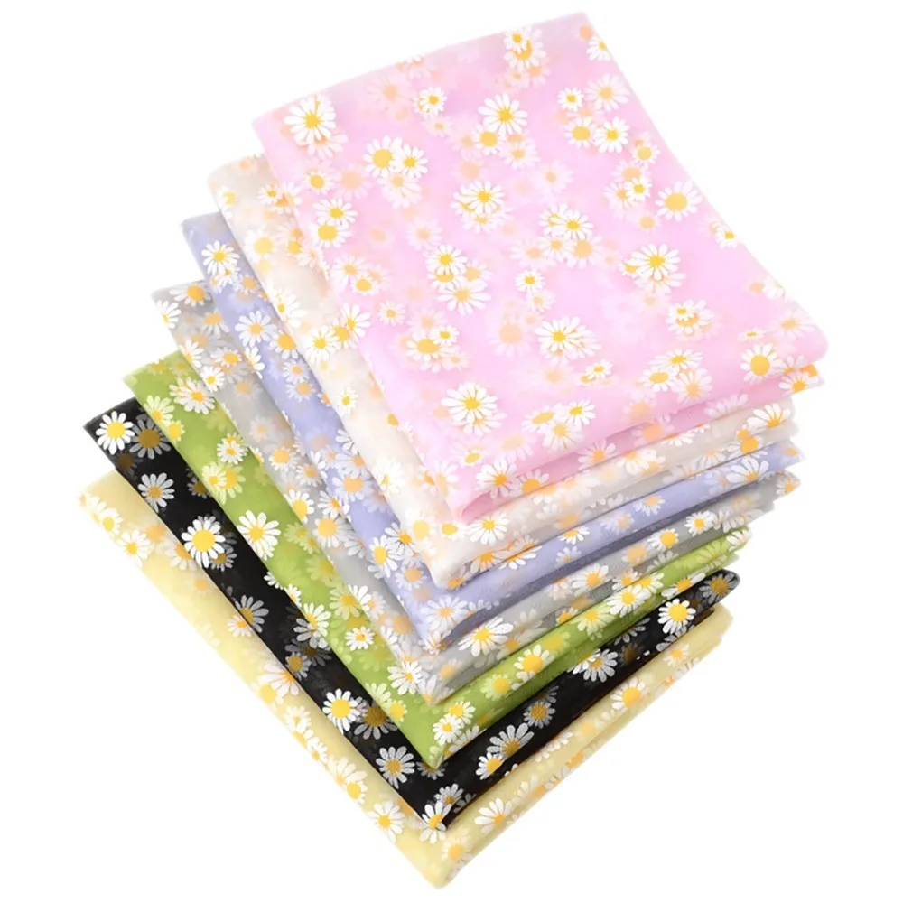 

Chainho, полиэфирная сетчатая марлевая ткань, материал для шитья своими руками, подходит для свадебных платьев, штор, москитных сеток, ромашкового узора, WS3