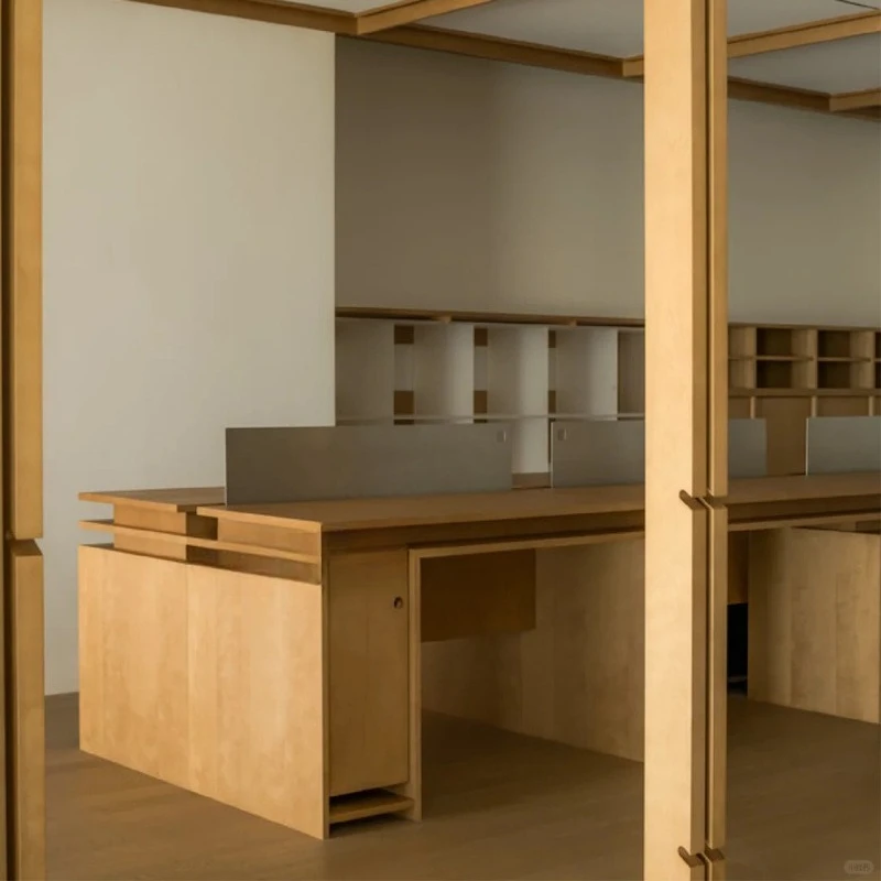 Birch ocean board desk computer desk, rectangular studio conference table