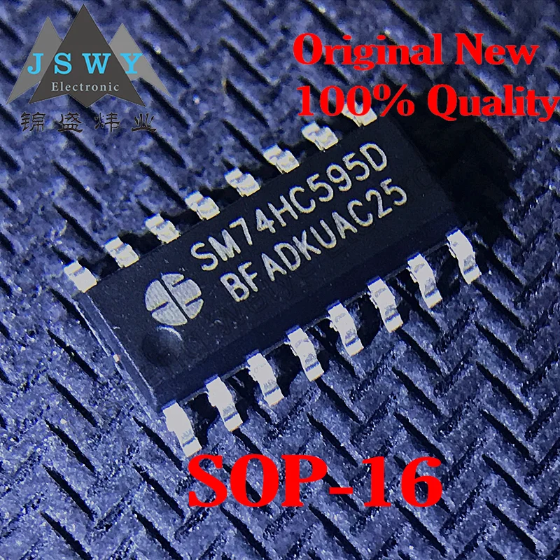 

(50/200 pcs) SM74HC595D SOP-16 8-bit serial shift register chip. Brand new. Original stock. Fast shipping. Electronic original.