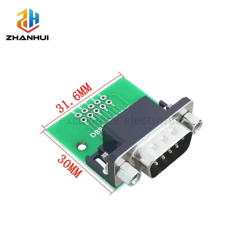 DR HDR VGA Interface DB9/DB15/DB25/DB37 Male Female Adapter Module to 2.54mm DIP Pin Header PCB Testing Board