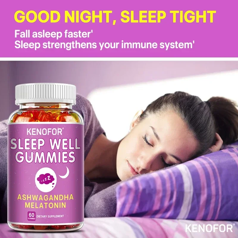 Kenofor Sweet Dream Gummies, supporta il sonno, si dorme rapidamente e rilassa la mente