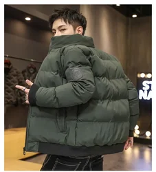 Parkas homem jaquetas de algodão-acolchoado outwear puffer jaqueta masculina casacos quentes grosso moda casual inverno streetwear roupas masculinas topos