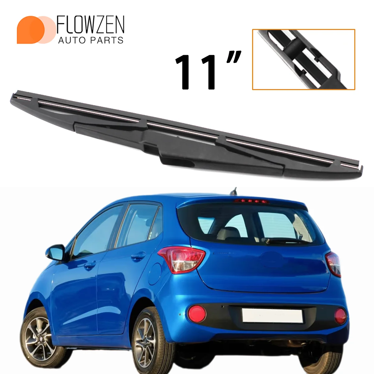 

1 шт. 11 "омыватель заднего лобового стекла, подходит для Hyundai I10 MK2 2013-2018 года, щетка стеклоочистителя, автомобильные аксессуары