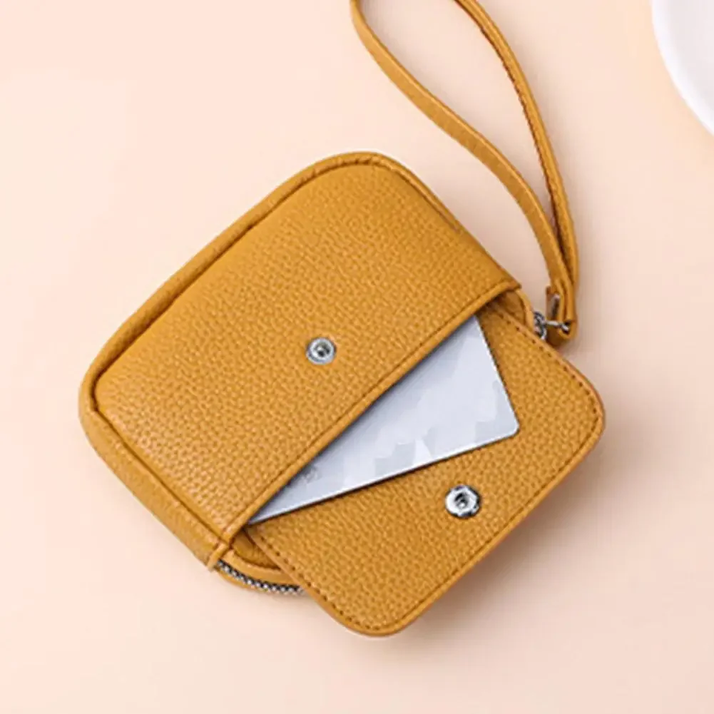 Retro Mini Handheld Wallet for women Korean style  Zipper Coin Purse Zero wallet Clutch Earphone Pouch Small Item Bag Travel